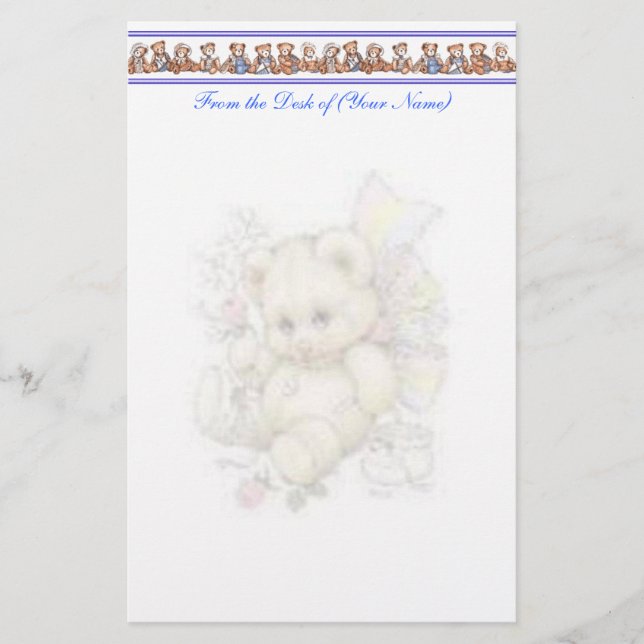 Teddy Bear Stationery Briefpapier (Vorderseite)