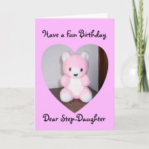 Teddy Bear Step Tochter Birthday Karte