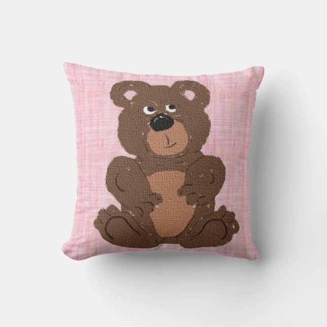 Teddy Bear T Pink Kissen (Vorderseite)