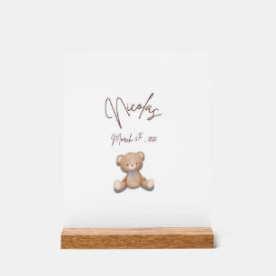 Teddy Bear Table Decor Acrylschild