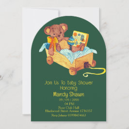Teddy Bear themed Baby Shower Invitation Einladung