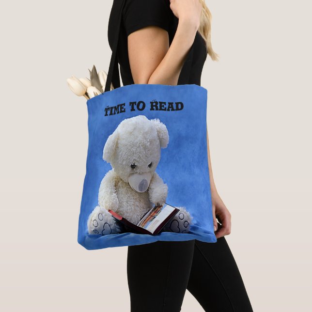 Teddy Bear Time to Read All-Over-Print Tote Bag (Von Nahem)