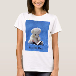 Teddy Bear Time to Read Blue Stuffed Animal, ZKOA T-Shirt