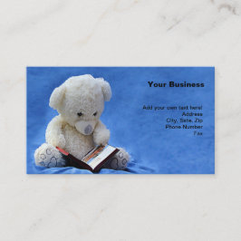 Teddy Bear Time to Read Blue Stuffed Animal, ZKOA Visitenkarte