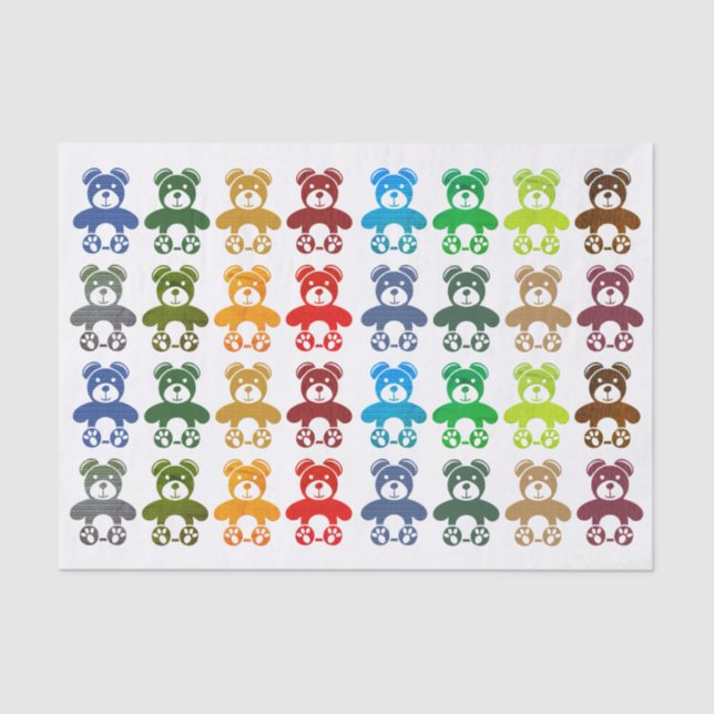 Teddy Bear Tissue Paper Seidenpapier (Vorderseite)