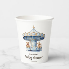 Teddy Bear Twin Boys Baby Shooting Paper Cup Pappbecher