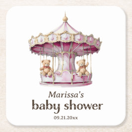 Teddy Bear Twin Girl Babydusche Untersetzer