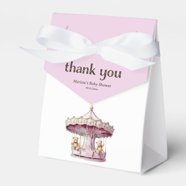 Teddy Bear Twin Girls Baby Showbox Geschenkschachtel (Vorderseite)