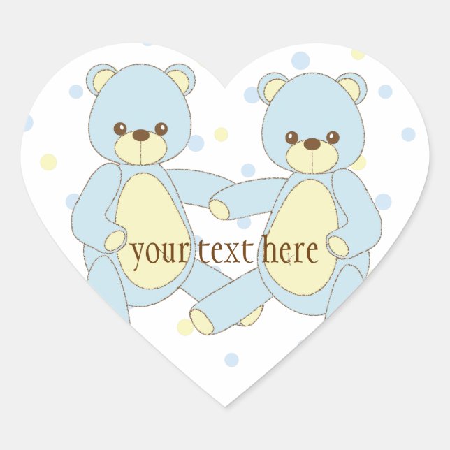 Teddy Bear Twins Sticker (Vorderseite)