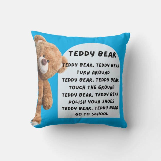 Teddy Bear Twirl Kissen (Vorderseite)