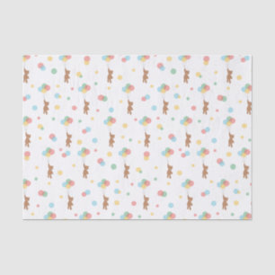 Teddy Bear und Balloons Niedliches Muster Baby Ges Seidenpapier