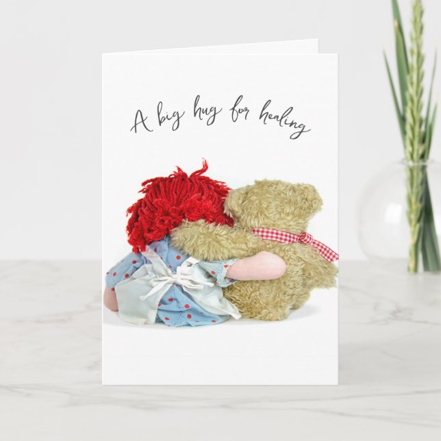 Teddy Bear und Rag Doll werden bald gut Karte (Vorderseite)
