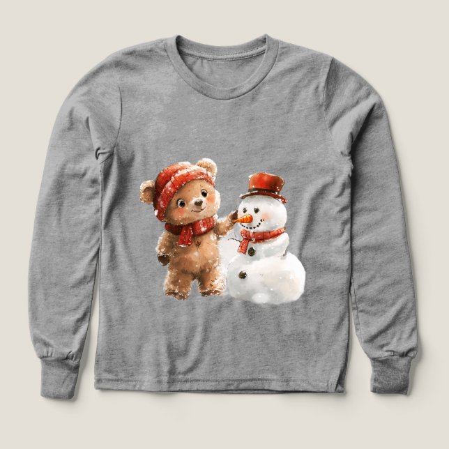 Teddy Bear und Snowman (Design Vorderseite)