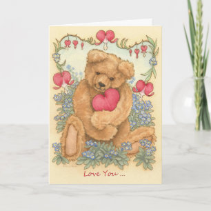 Teddy Bear Valentine Card Feiertagskarte