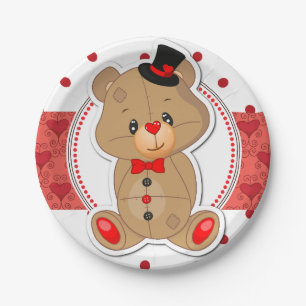 Teddy Bear Valentines Süsse Sweetheart Party Pappteller