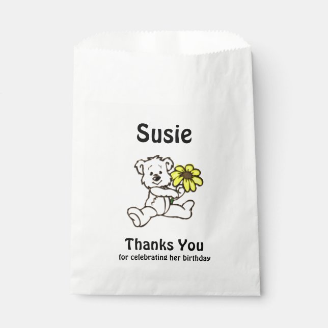 Teddy Bear Vielen Dank Geschenktütchen (Vorderseite)