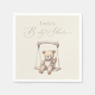 Teddy Bear Vintag Boho Babydusche Serviette