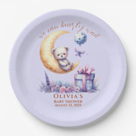 Teddy Bear We Can Bearly Wait  Paper Plate Pappteller