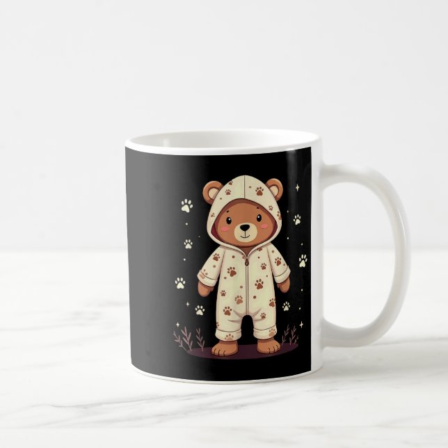 Teddy Bear Wearing Pajamas  Kaffeetasse (Rechts)