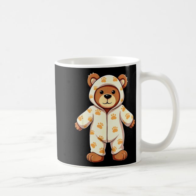 Teddy Bear Wearing Pajamas  Kaffeetasse (Rechts)