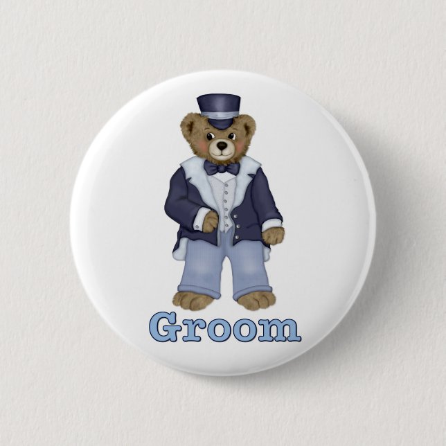 Teddy Bear Wedding - Anpassen Button (Vorderseite)