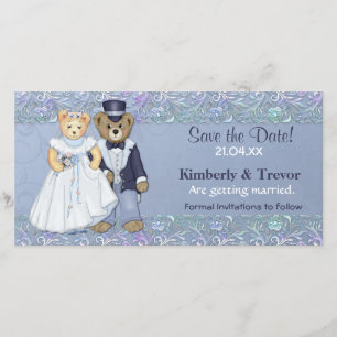 Teddy Bear Wedding rettet das Datum Save The Date