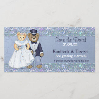 Teddy Bear Wedding rettet das Datum Save The Date