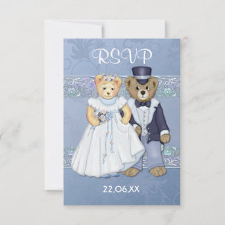 Teddy Bear Wedding RSVP-ver 2 RSVP Karte