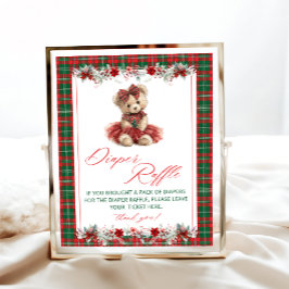 Teddy Bear Weihnachtsdusche Windeln Windelwanne Ra Poster