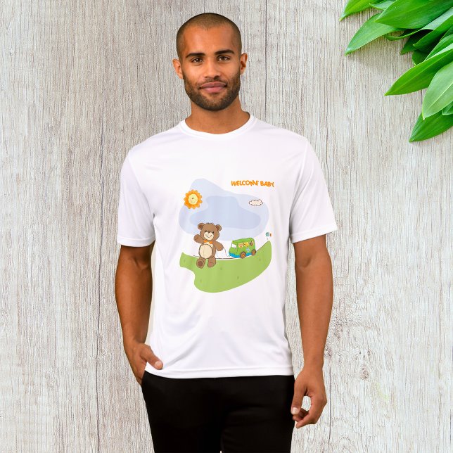 Teddy Bear Welcome Baby Kinderzimmer Design T-Shirt (Von Creator hochgeladen)