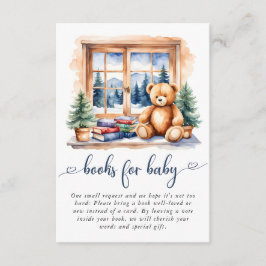 Teddy Bear Winter Boy Babydusche Bücher für Baby Begleitkarte