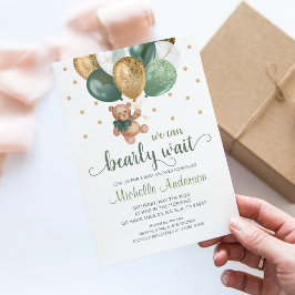 Teddy Bear wir können frühes Abwarten Baby Dusche Einladung