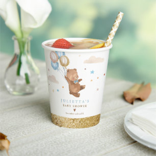 Teddy Bear wir können frühzeitig abwarten Baby Dus Pappbecher