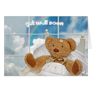 Teddy Bear wird bald gut mit Regenbogen
