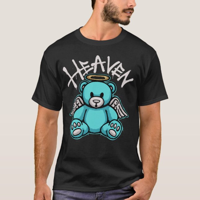 Teddy Bear with Angel Wings and Halo Streetwear T-Shirt (Vorderseite)