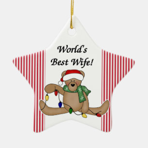 Teddy Bear World's Best Ehefrau Ornament