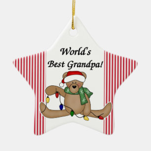 Teddy Bear World's Best Opa Ornament