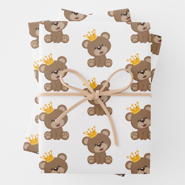 Teddy Bear Wrapping Paper Sheets Geschenkpapier Set (Beispiel)