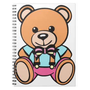 Teddy Bear Zeichnend Notizblock