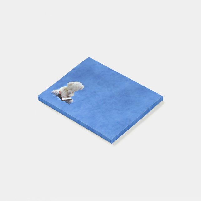 Teddy Bear Zeit zum Lesen Post-it Notes 4 x 3, ZKO Klebezettel (angewinkelt)