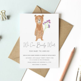 Teddy Bearly Wait Baby Dusche Einladung