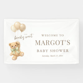 Teddy Bearly Wait Baby Shower Willkommen Banner