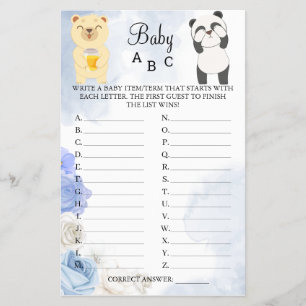 Teddy Bears Baby ABC Duschspielkarte Flyer
