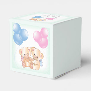 Teddy Bears Baby Gender Reveal Gastgeschenk Box Geschenkschachtel