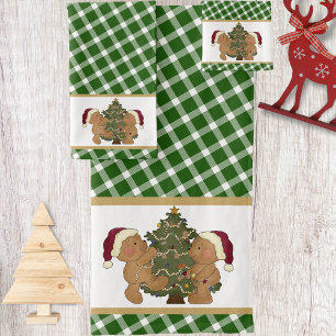 Teddy Bears dekoriert Weihnachtsbaum Badhandtuch Set