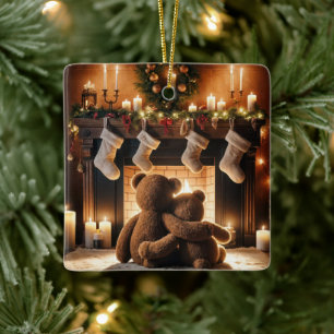 Teddy Bears First Christmas Zusammen Keramikornament