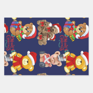 Teddy Bears Frohe Weihnachten Geschenkpapier Set
