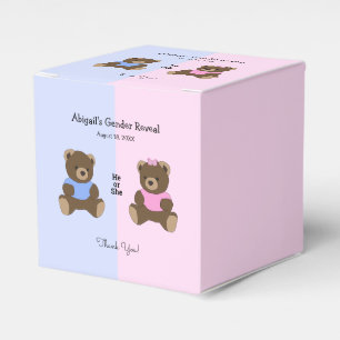 Teddy Bears Gender Reveal Baby Shower Fevor Box Geschenkschachtel