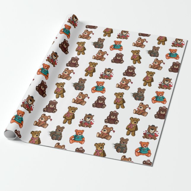 Teddy Bears Geschenkpapier (Ungerollt)