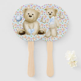 Teddy Bears & Hearts Hand Fan Fächer